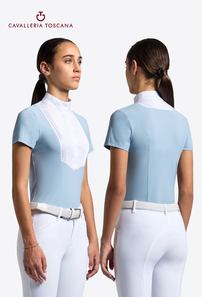 Cavalleria Toscana - Girls' Short-Sleeve Jersey Competition Shirt w/ Bib