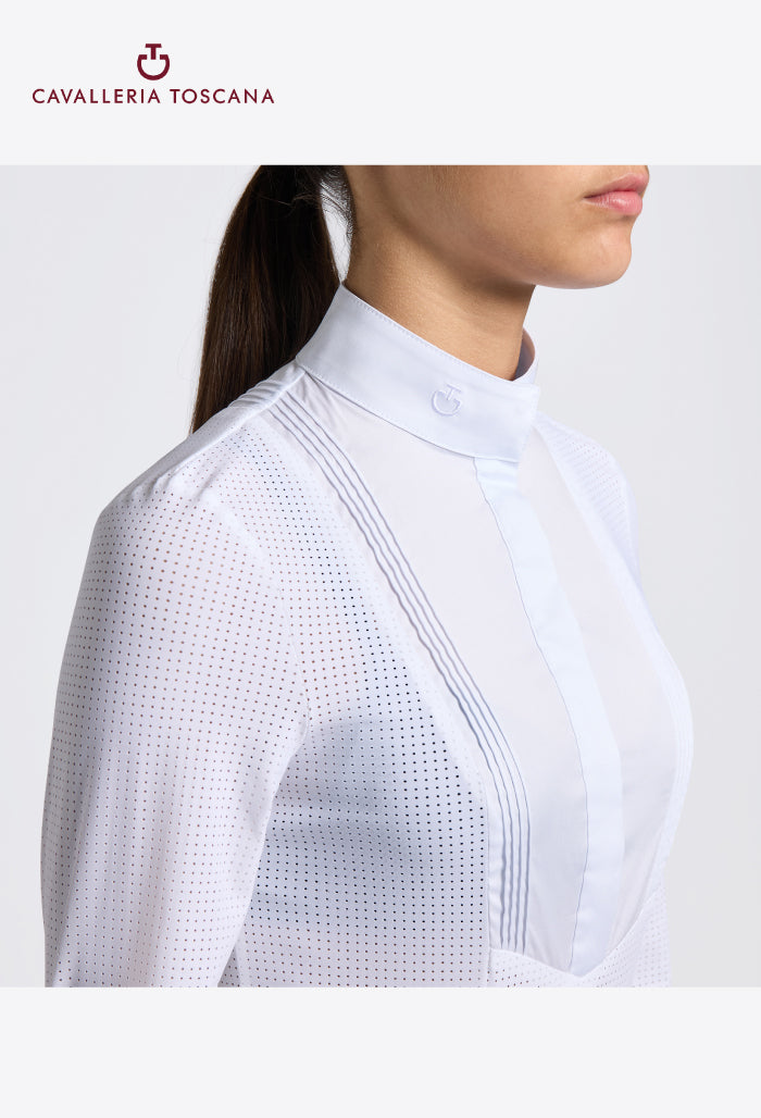 Cavalleria Toscana - Girls' Long-Sleeve Jersey Competition Shirt w/ Bib