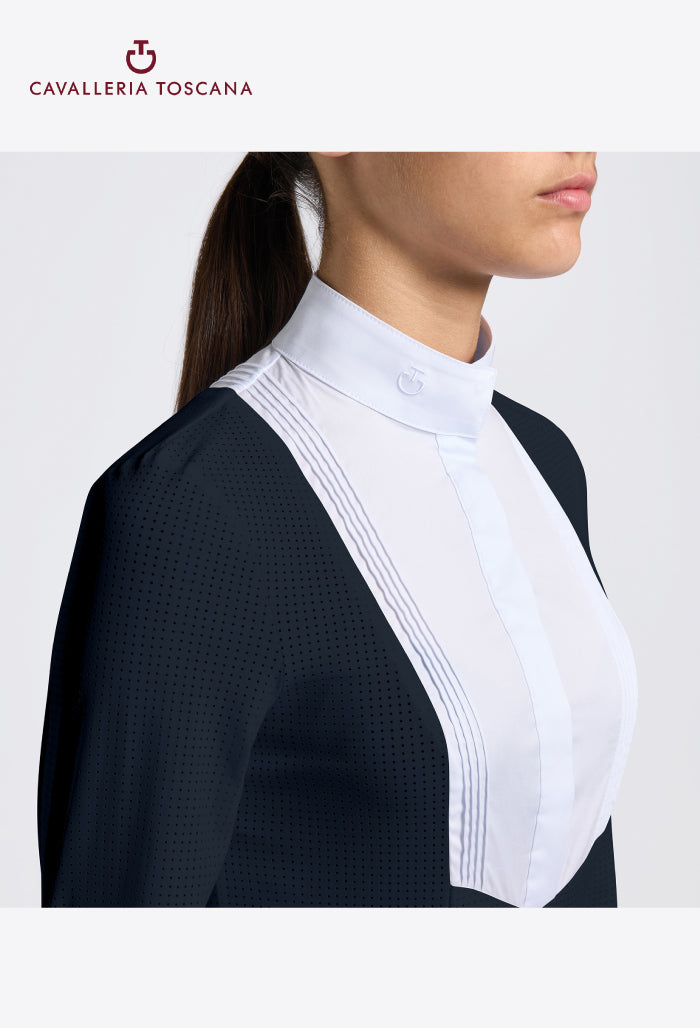 Cavalleria Toscana - Girls' Long-Sleeve Jersey Competition Shirt w/ Bib