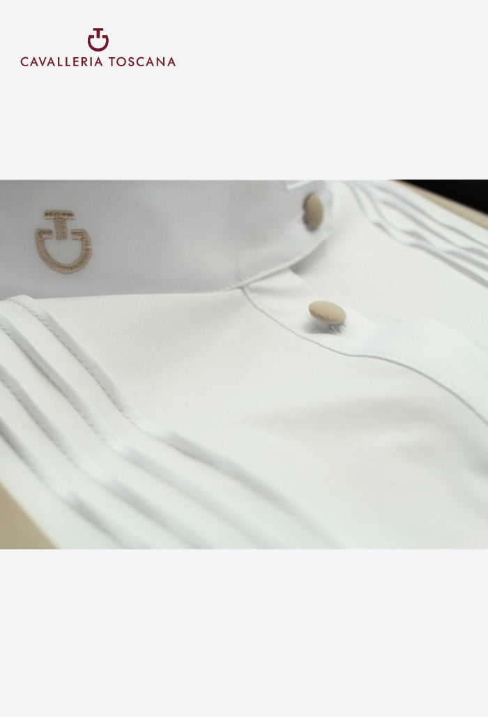Cavalleria Toscana - Turniershirt für Damen, mit Latz, Kurzarm