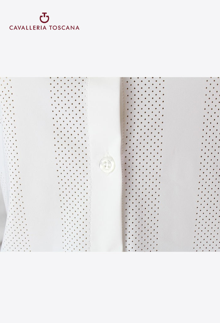 Cavalleria Toscana - Women's Long Sleeve Shirt - Vertical Perforated
