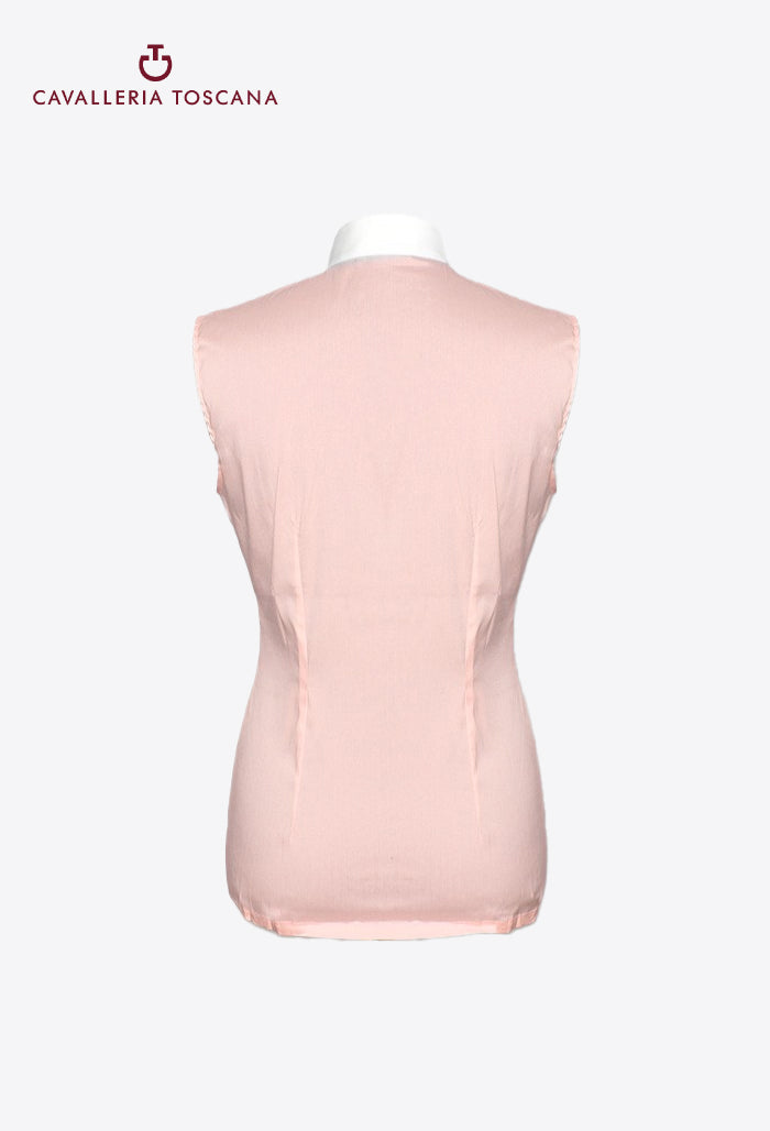 Cavalleria Toscana - Damenärmelloses Shirt, Perforiertes Doppel-V