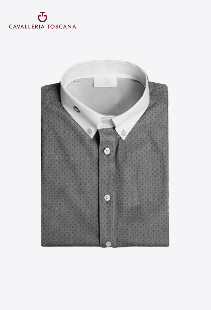 Cavalleria Toscana - Men's Competition Long Sleeve Shirt - Cotton Tech