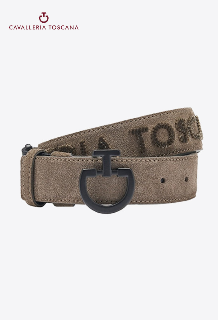 Cavalleria Toscana - Herren Gürtel Wildleder mit getuftetem CT-Logo
