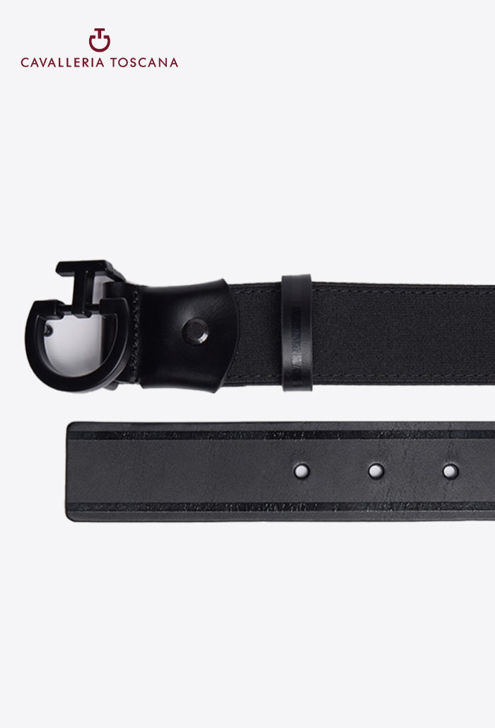 Cavalleria Toscana - Women's Jacquard Elastic Belt with CT Clasp
