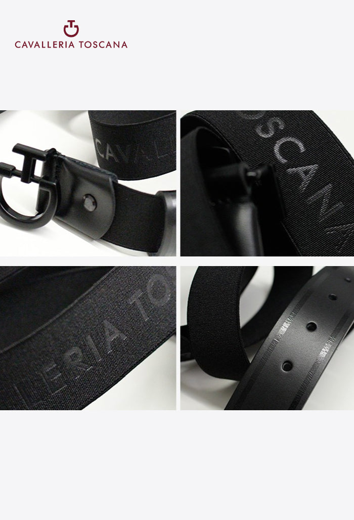 Cavalleria Toscana - Women's Jacquard Elastic Belt with CT Clasp