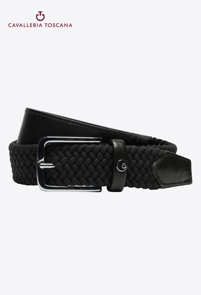 Cavalleria Toscana - Herren-Stretchgürtel aus Leder und Wolle