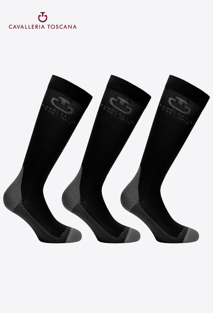Cavalleria Toscana – 3er-Pack Jacquard-Socken