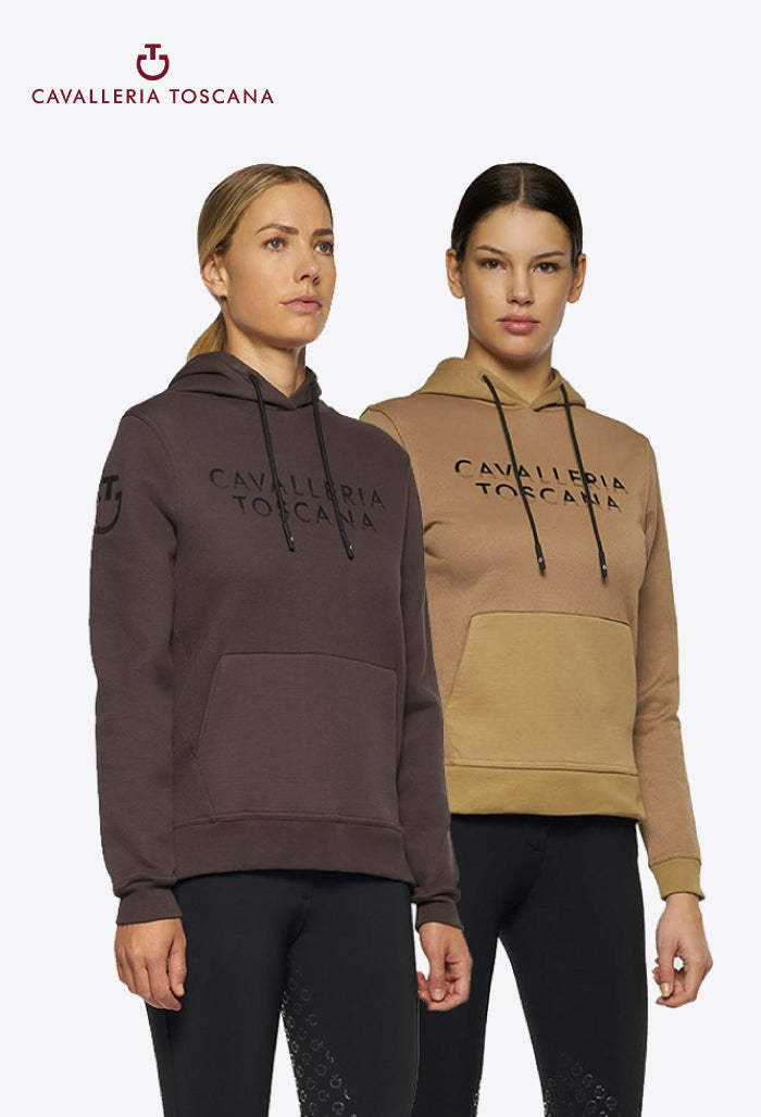 Cavalleria Toscana - Damen-Reitjacke Bonded Piqué Hoodie mit Seitenschlitzen