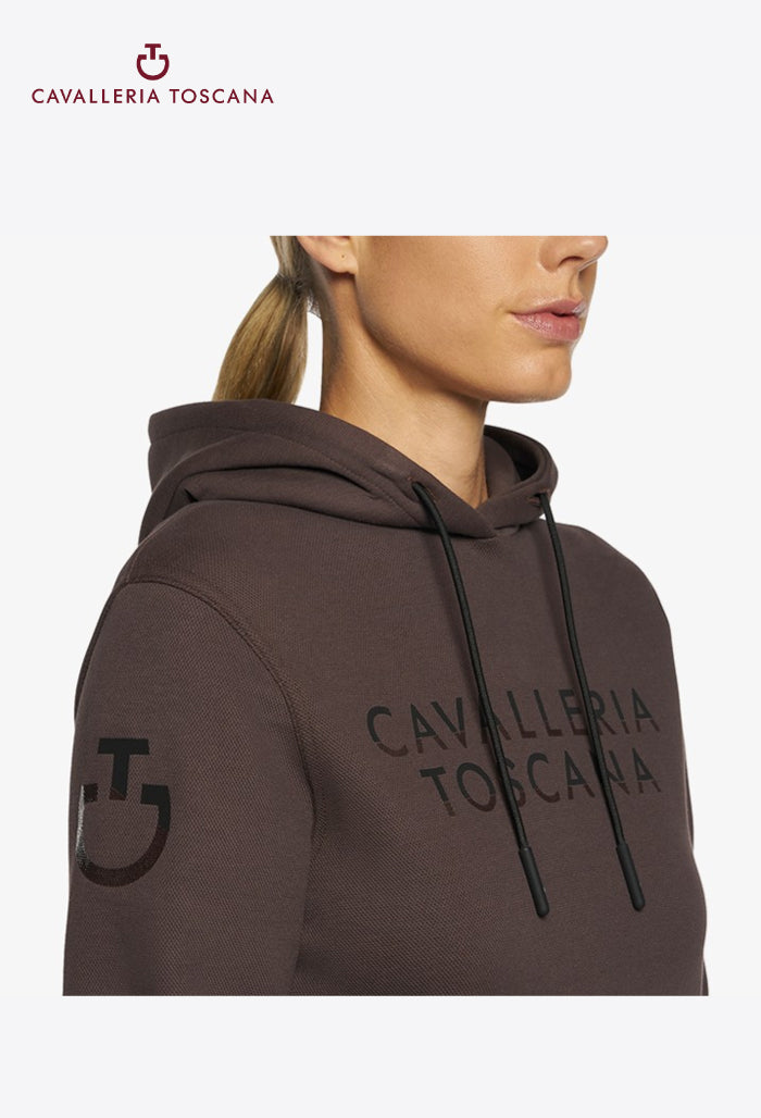 Cavalleria Toscana - Damen-Reitjacke Bonded Piqué Hoodie mit Seitenschlitzen