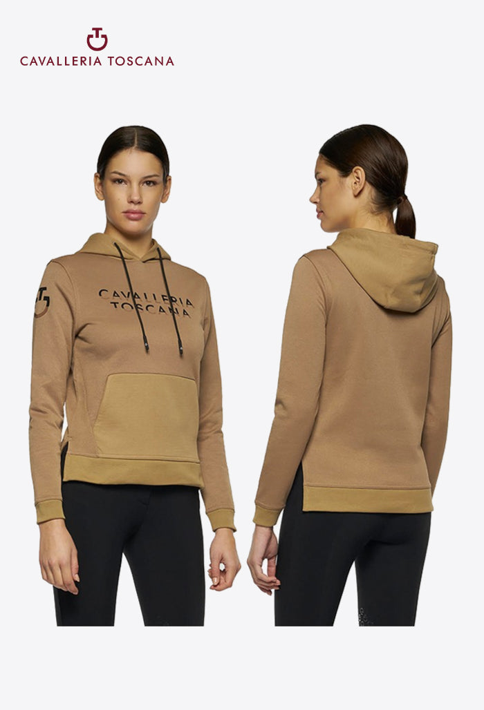 Cavalleria Toscana - Damen-Reitjacke Bonded Piqué Hoodie mit Seitenschlitzen