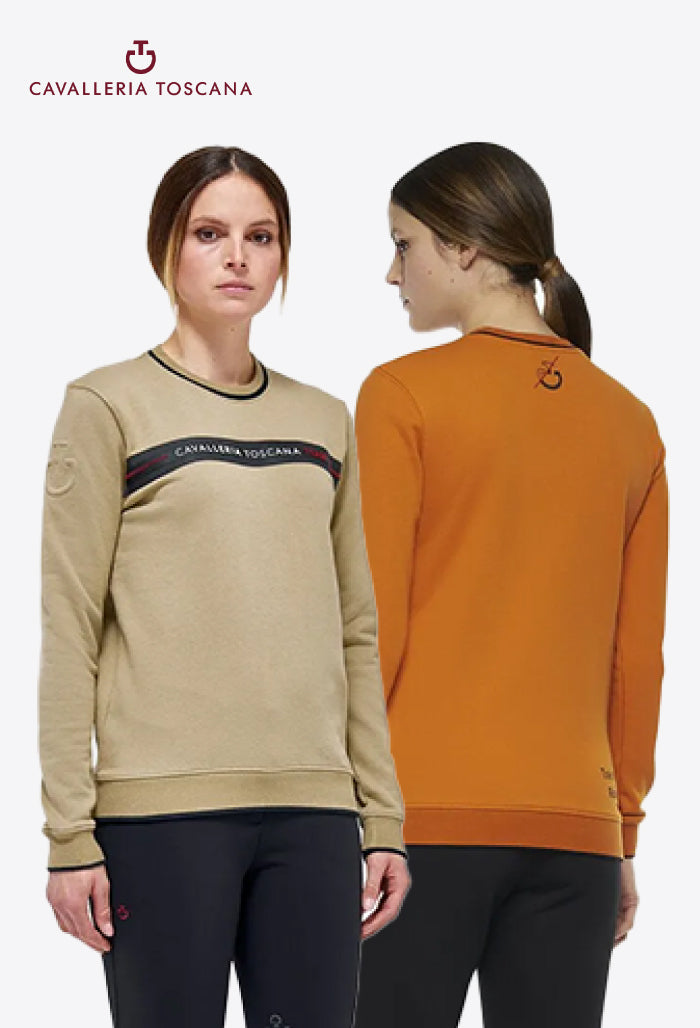 Cavalleria Toscana - Damen Sweatshirt Train Hard Ride Easy Rundhals