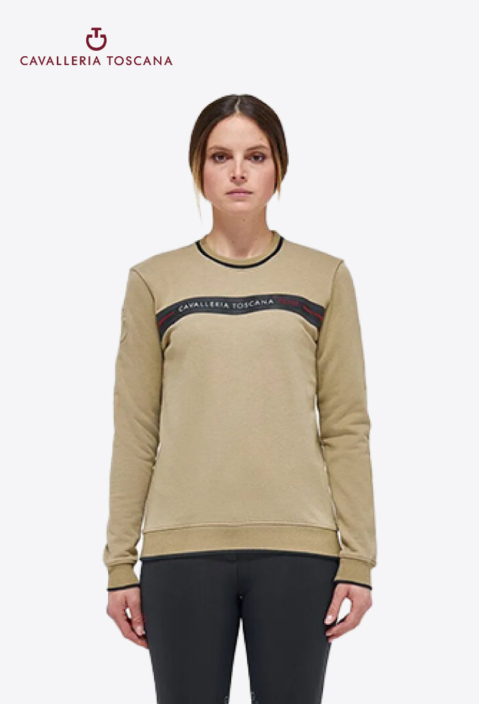 Cavalleria Toscana - Damen Sweatshirt Train Hard Ride Easy Rundhals