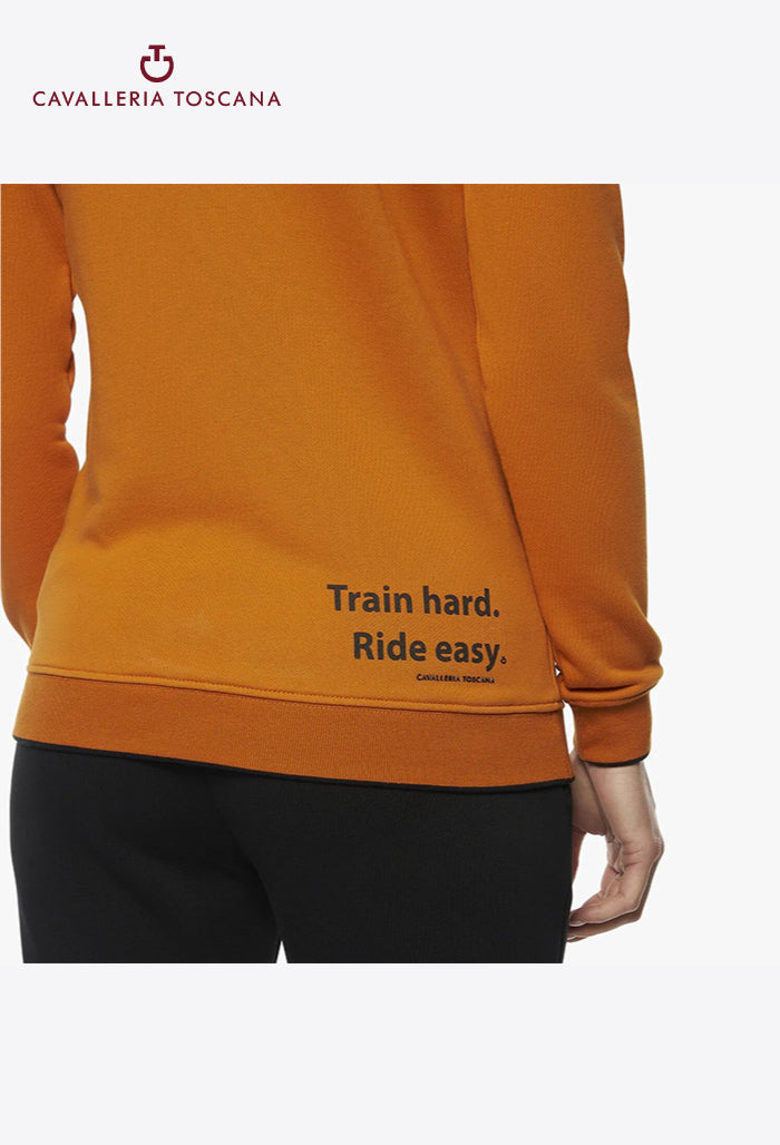 Cavalleria Toscana - Damen Sweatshirt Train Hard Ride Easy Rundhals