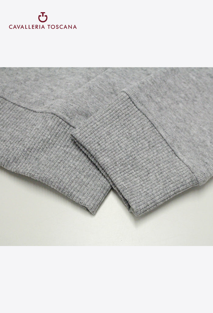 Cavalleria Toscana - Kinder Reitjacke Printer Stripe CT Logo Baumwolle Reißverschluss Hoodie