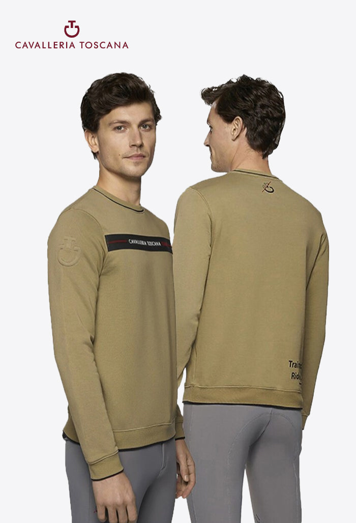 Cavalleria Toscana - Herren Sweatshirt Train Hard Ride Easy Rundhals