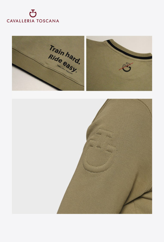 Cavalleria Toscana - Herren Sweatshirt Train Hard Ride Easy Rundhals