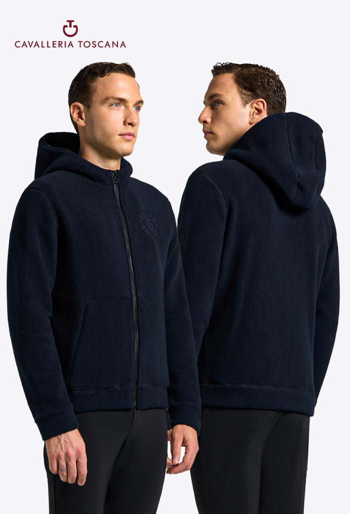 Cavalleria Toscana - Herren Technical Fleece Hoodie mit Reißverschluss