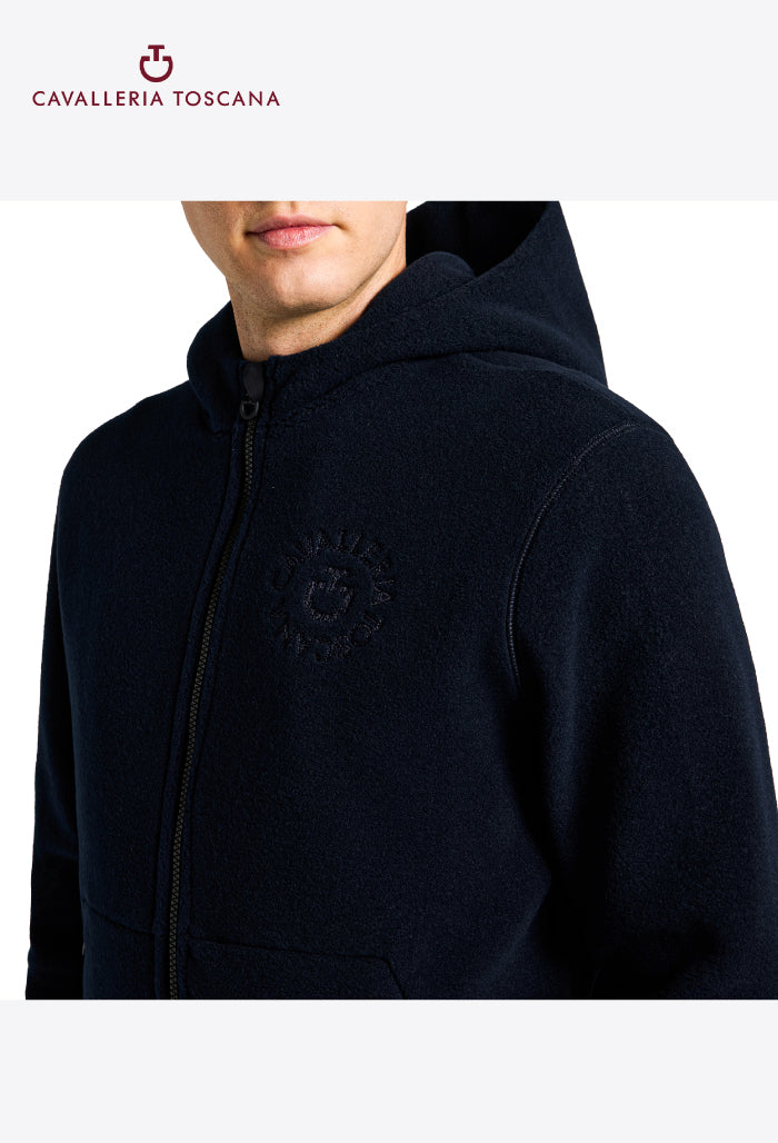 Cavalleria Toscana - Herren Technical Fleece Hoodie mit Reißverschluss