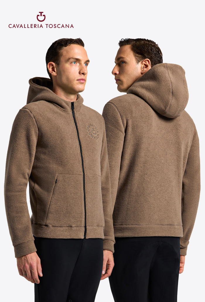 Cavalleria Toscana - Herren Technical Fleece Hoodie mit Reißverschluss
