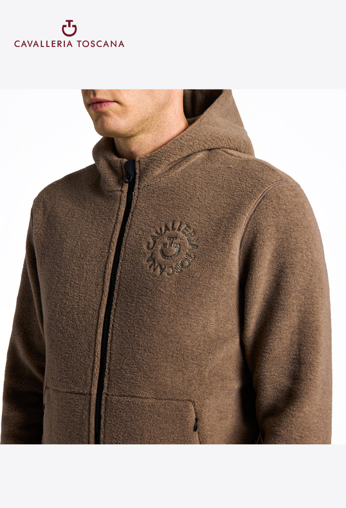 Cavalleria Toscana - Herren Technical Fleece Hoodie mit Reißverschluss