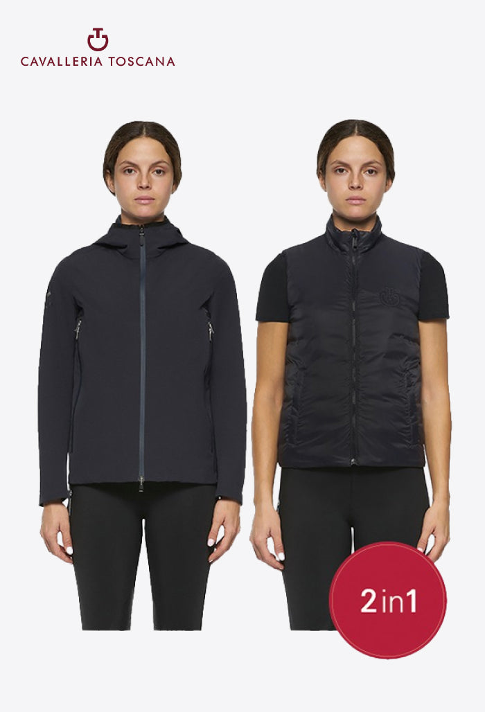 Cavalleria Toscana - Damenreitjacke 3 Way Performance Jacke mit abnehmbarer Weste