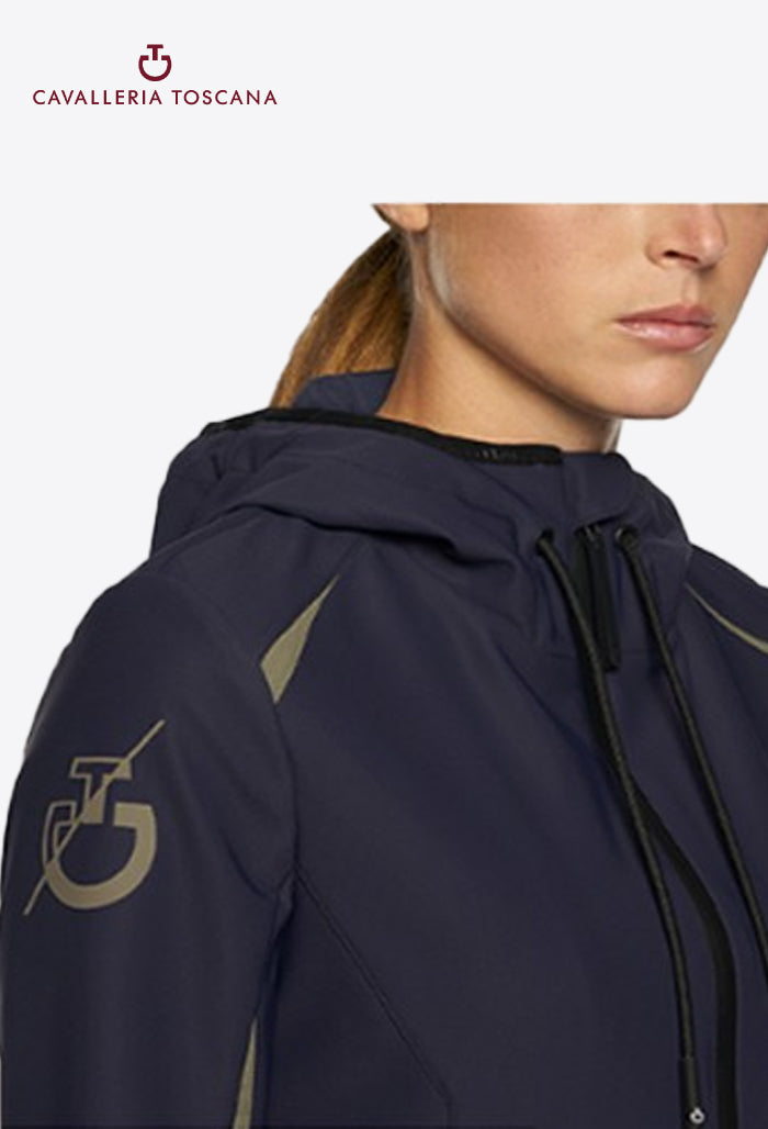 Cavalleria Toscana - Damen Reitjacke CT Team Highlight Jersey Hooded Softshell Jacket