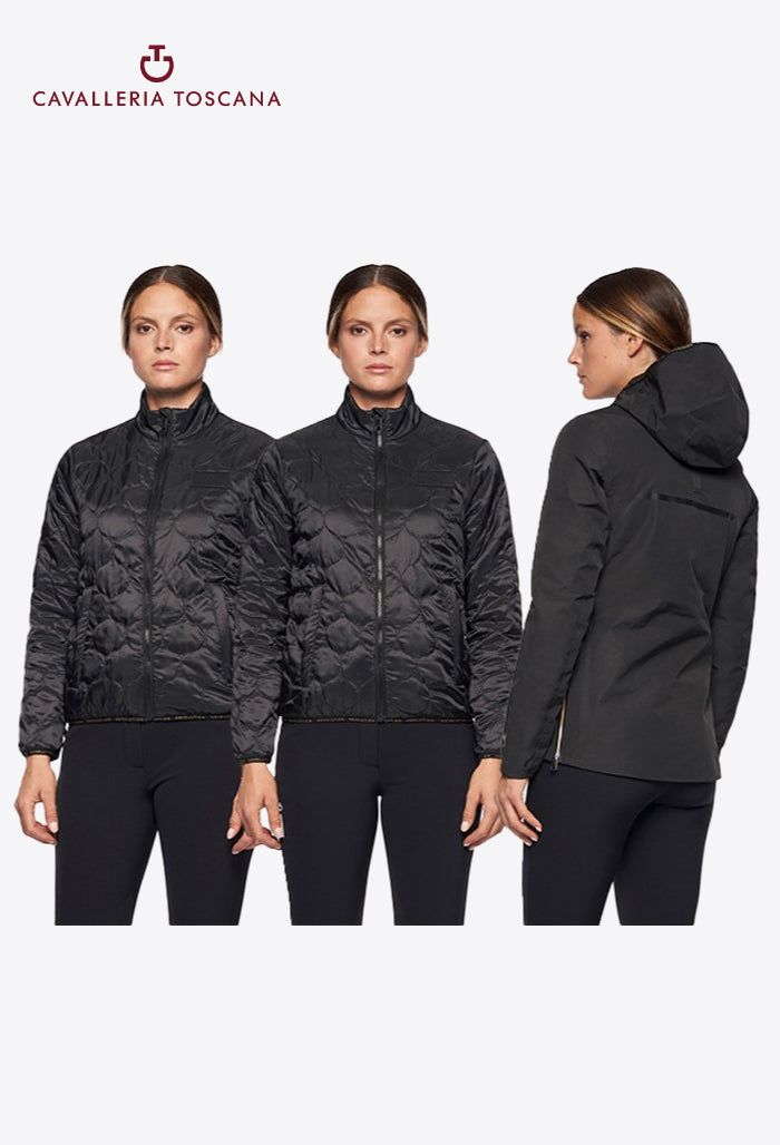 Cavalleria Toscana - Damen Reitjacke Premier 3 Way 2 in 1 (Jacke+Windstopper)