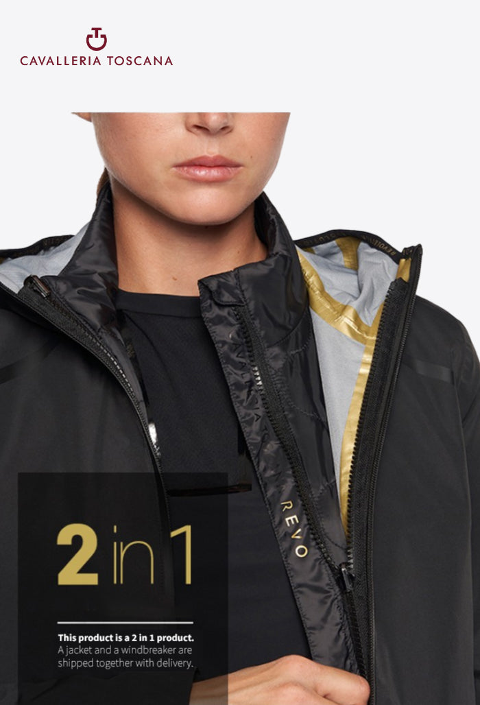 Cavalleria Toscana - Damen Reitjacke Premier 3 Way 2 in 1 (Jacke+Windstopper)