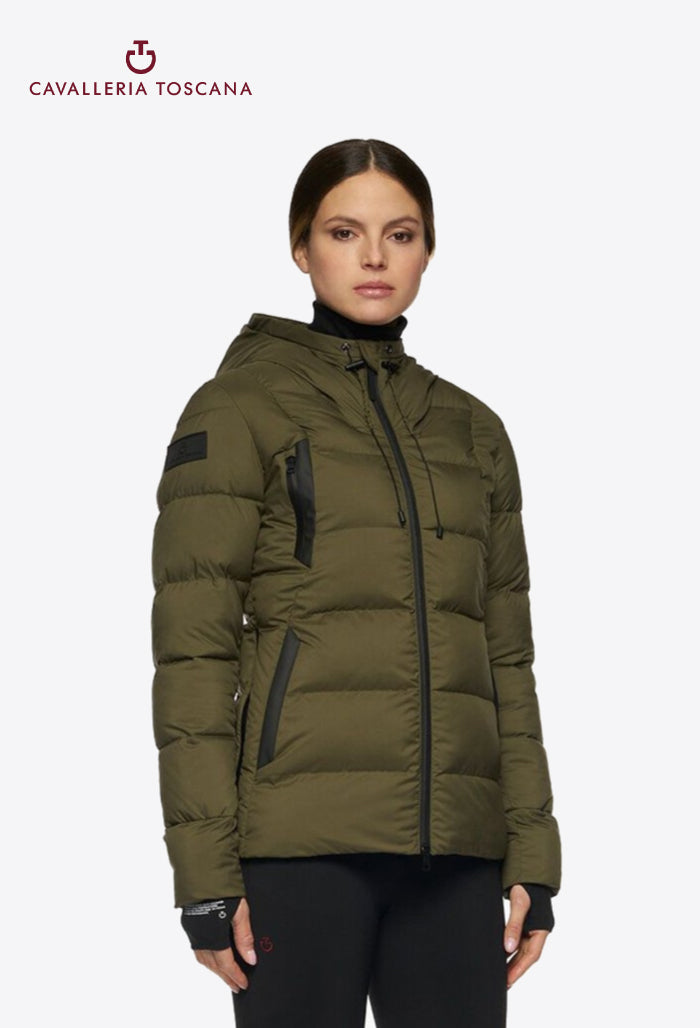 Cavalleria Toscana - Damen Steppjacke mit Kapuze aus mattem Jersey