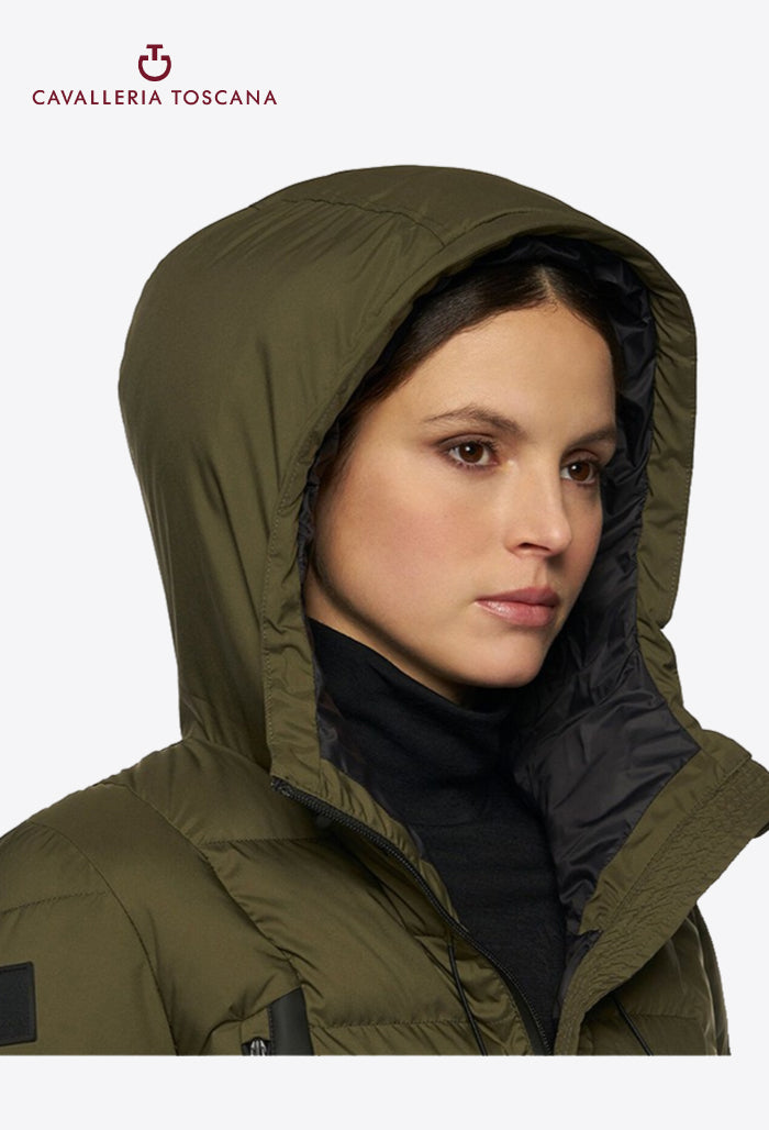 Cavalleria Toscana - Damen Steppjacke mit Kapuze aus mattem Jersey