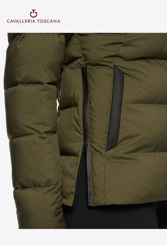 Cavalleria Toscana - Damen Steppjacke mit Kapuze aus mattem Jersey