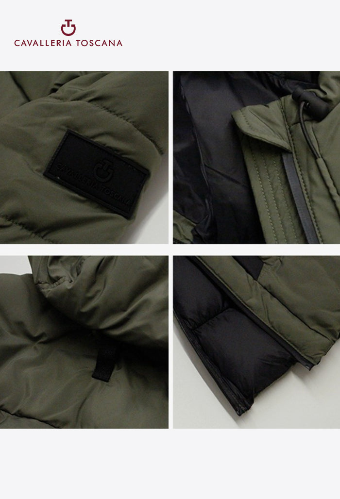 Cavalleria Toscana - Damen Steppjacke mit Kapuze aus mattem Jersey