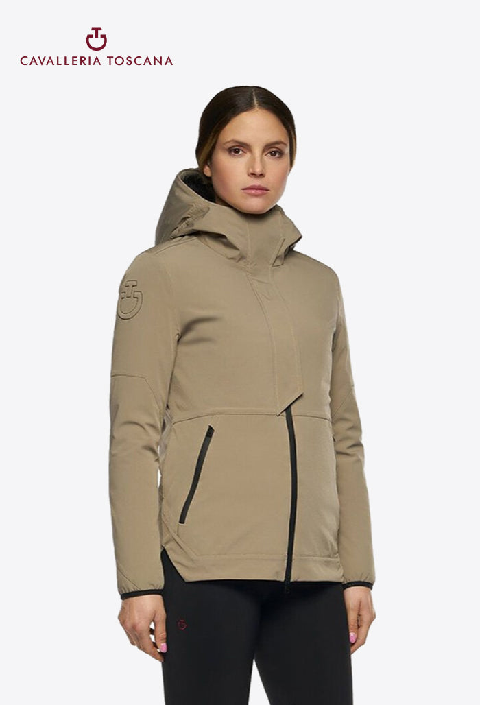 Cavalleria Toscana - Damen Performance Shell Jacke mit Kapuze und gestepptem Futter