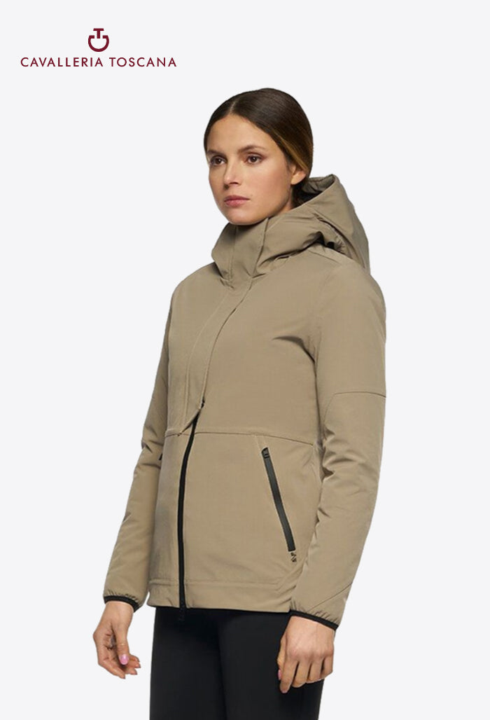 Cavalleria Toscana - Damen Performance Shell Jacke mit Kapuze und gestepptem Futter
