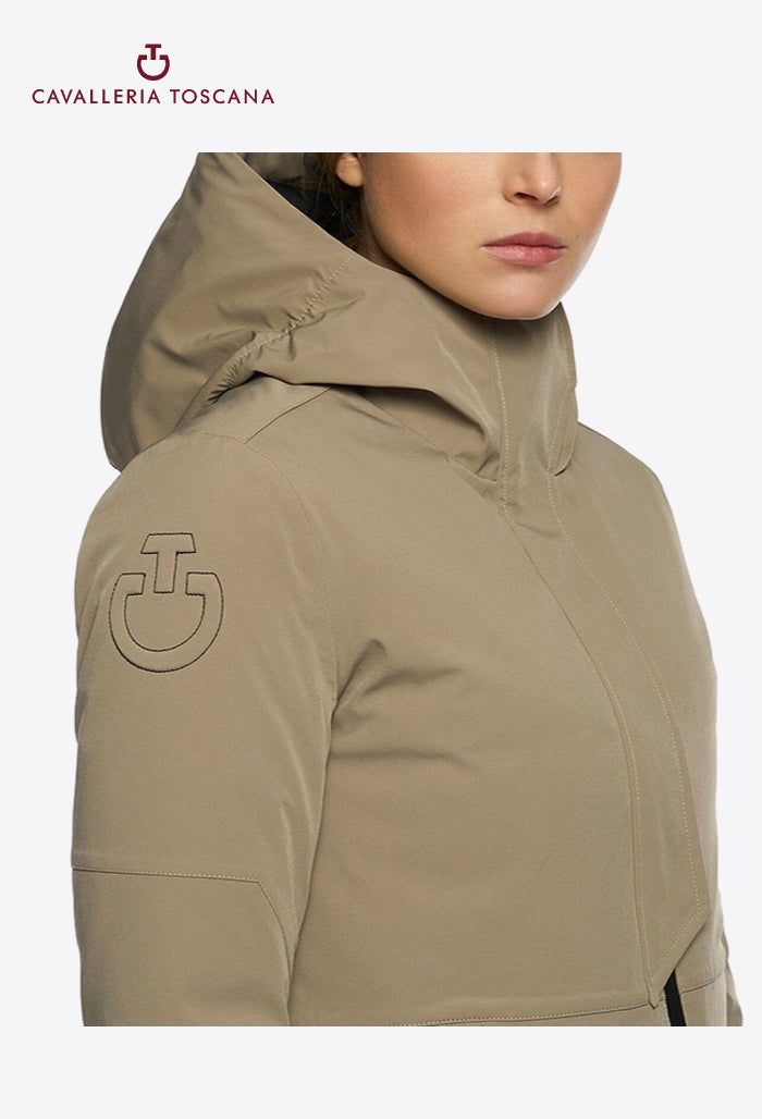 Cavalleria Toscana - Damen Performance Shell Jacke mit Kapuze und gestepptem Futter
