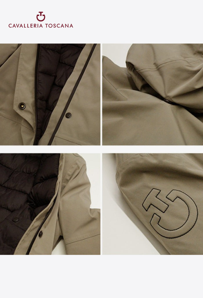 Cavalleria Toscana - Damen Performance Shell Jacke mit Kapuze und gestepptem Futter