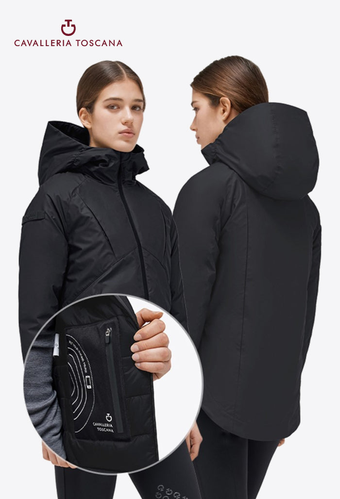 Cavalleria Toscana - Damen CT Regenparka mit Kapuze