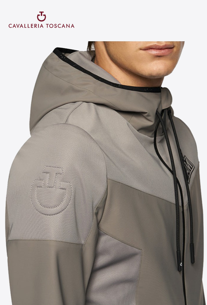Cavalleria Toscana – Herren-Reitjacke CT Team Highlight Jersey Hooded Softshell Jacke
