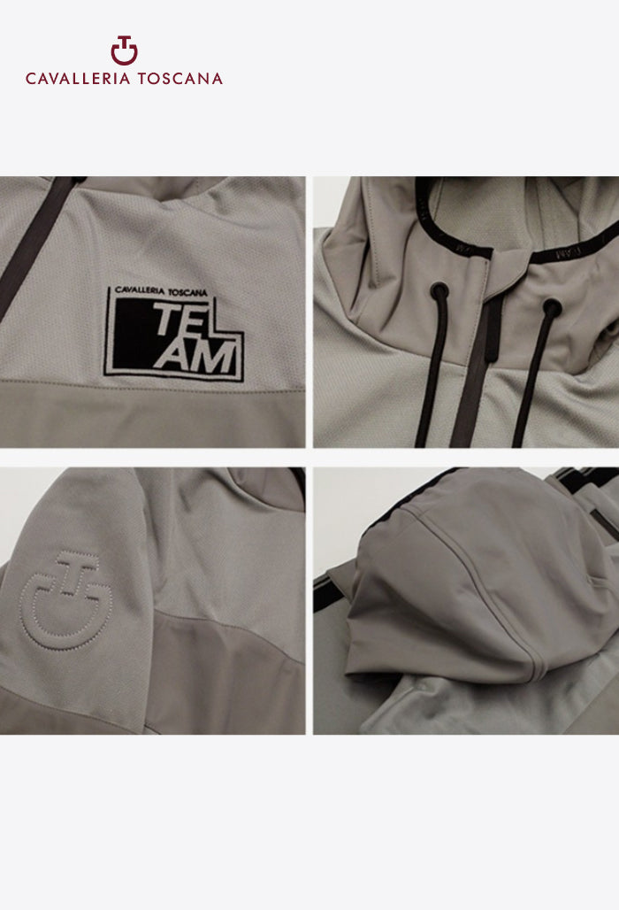 Cavalleria Toscana – Herren-Reitjacke CT Team Highlight Jersey Hooded Softshell Jacke