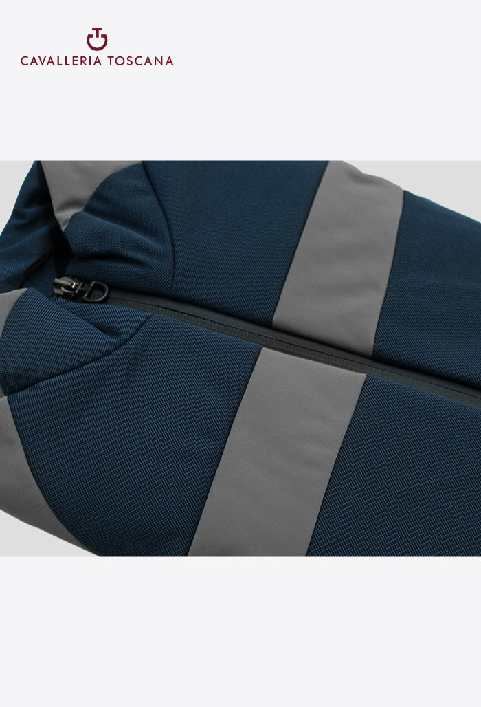 Cavalleria Toscana - Damen leichtwattierte winddichte Piquet-Weste mit Jersey-Einsatz