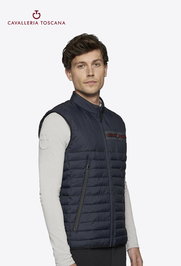Cavalleria Toscana - Men's Riding Vest Red Stripe Quilted