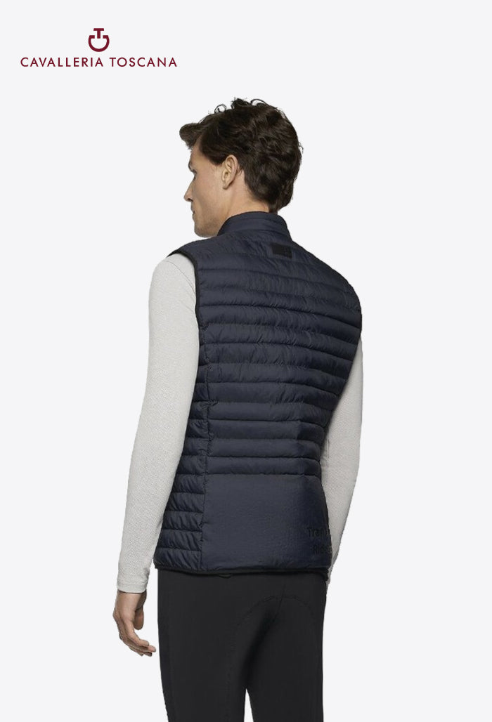 Cavalleria Toscana - Men's Riding Vest Red Stripe Quilted