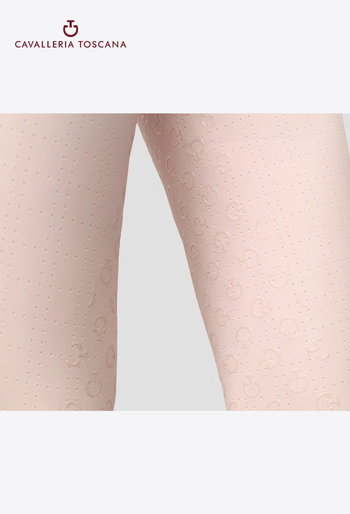 Cavalleria Toscana - Damen Reithose mit Vollbesatz, kariert perforiert