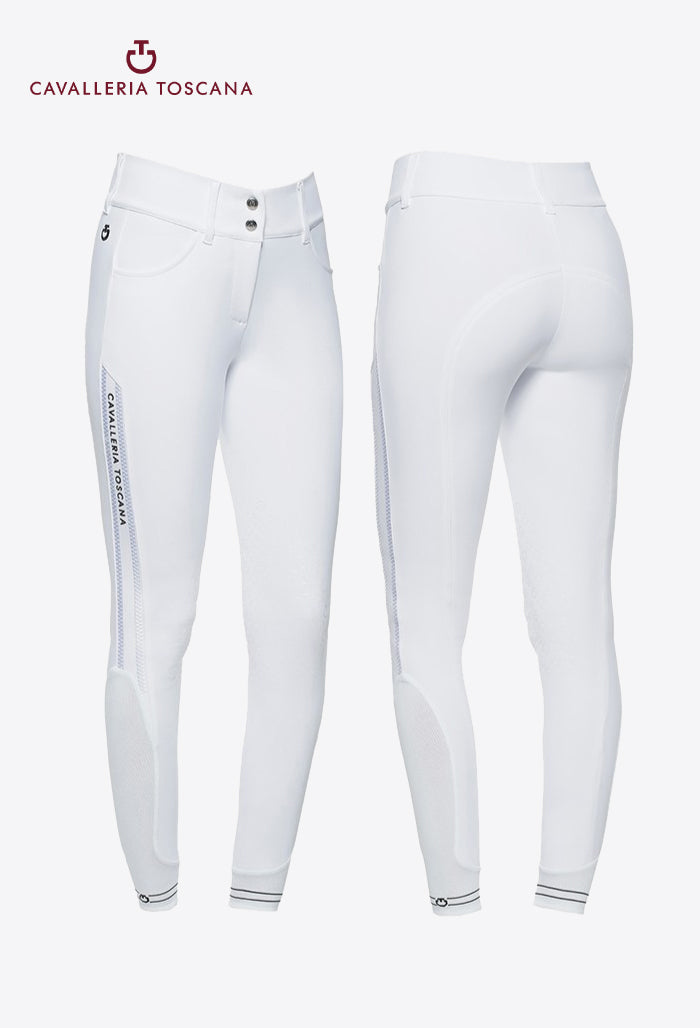 Cavalleria Toscana - Damen Reithose Kniebesatz Elegante Stickerei