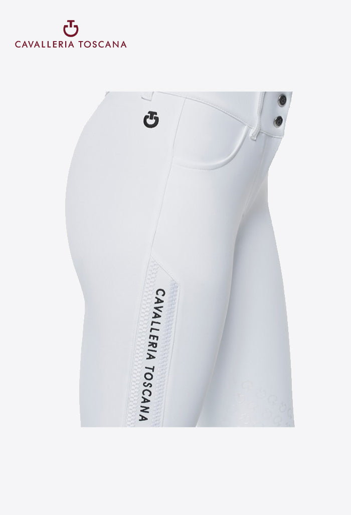 Cavalleria Toscana - Damen Reithose Kniebesatz Elegante Stickerei