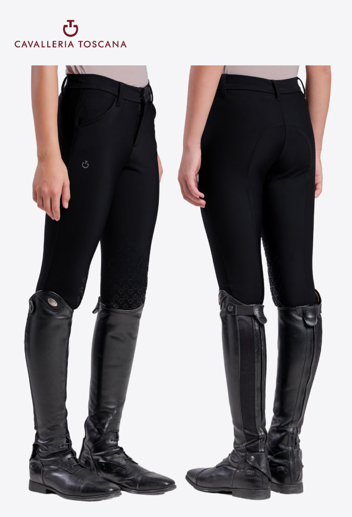 Cavalleria Toscana – Unisex-Kinderreithose mit Knie-Grip