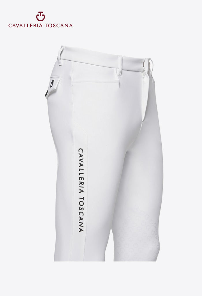Cavalleria Toscana - Herren Reithose Kniebesatz Gummi CT Logo Streifen