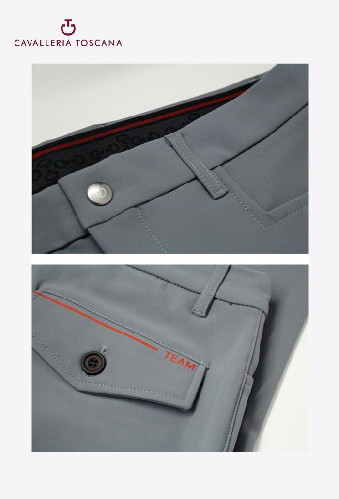 Cavalleria Toscana – Herren Kniebesatz Reithose CT Team Red Stripe