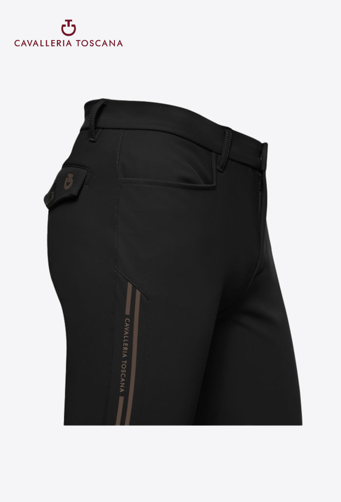 Cavalleria Toscana - Herren Vollbesatzreithose geprägtes Silikon